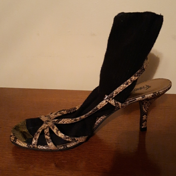 Fioni Faux Snakeskin Heels - Picture 8 of 8